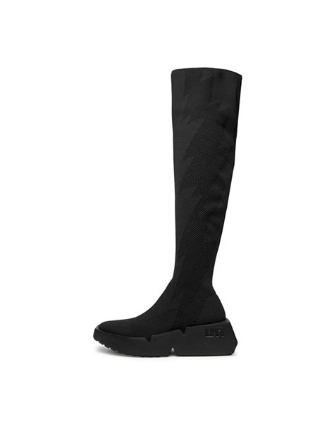 Mušketýrky United Nude Mega Long Boot 1077401181 Černá eobuv cz