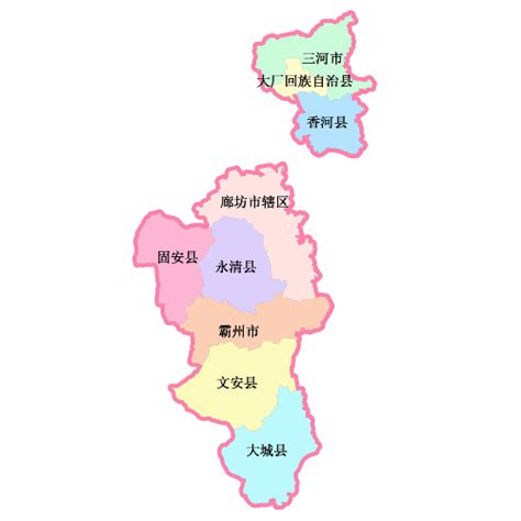 廊坊市辖区图 廊坊市城区图 廊坊市区划分 第4页 大山谷图库