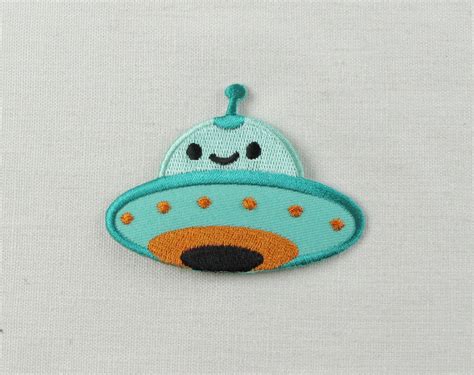 ALIEN SPACESHIP Embroidered Iron On Sew On Patch EBay