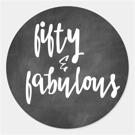 Fifty And Fabulous 50th Birthday Stickers Zazzle