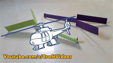 How To Make Paper Helicopter Spinner Youtube