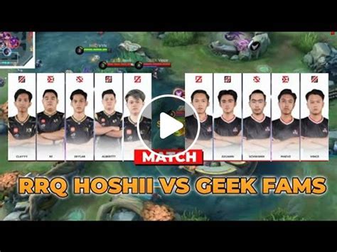 Rrq Hoshii Vs Geek Fams Match Regular Season Mpl Id S Watch