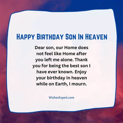 25 Heartfelt Happy Birthday in Heaven Son Quotes