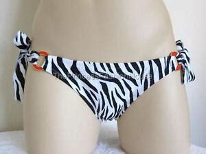 New Victoria S Secret Beach Sexy Swim Low Rise Bikini Bottom Zebra