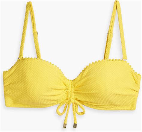 Heidi Klein Antigua stretch piqué underwired bikini top ShopStyle Two