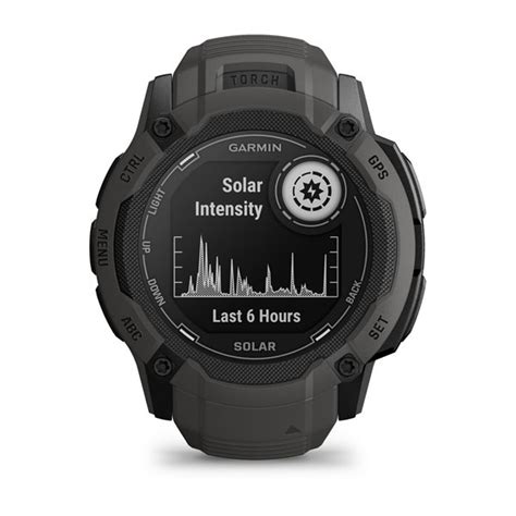 Instinct 2x Solar Solar Smart Watch With Led Flashlight Graphite Wearables Garmin