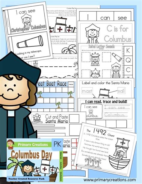 Christopher Columbus Preschool Pack ⋆ Autism Friendly Classrooms