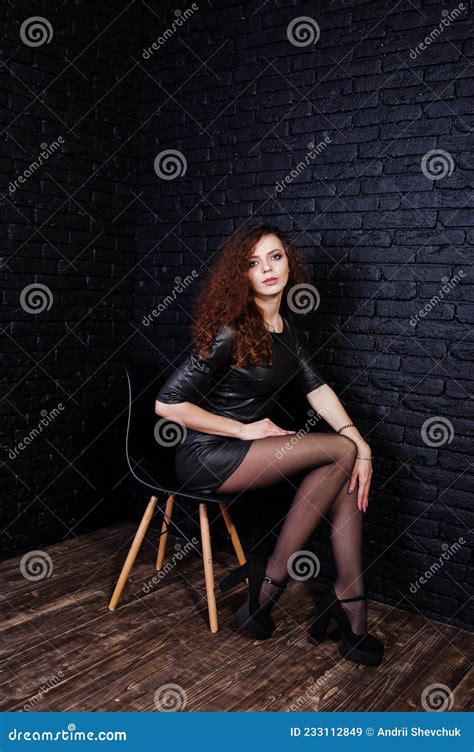 Brunette Curly Haired Long Legs Girl Stock Image Image Of Elegance