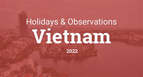 Holidays and Observances in Vietnam in 2022