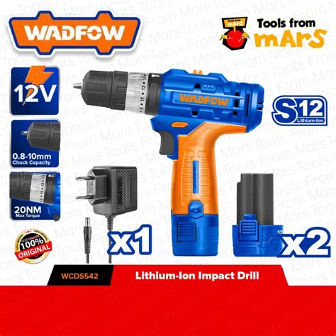 Wadfow Lithium Ion Cordless Impact Drill V Nm Impact Gun With