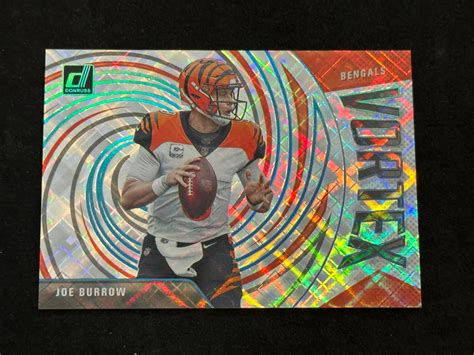 Bid Now D 100 2021 Donruss Cosmic Vortex SSP Joe Burrow Insert