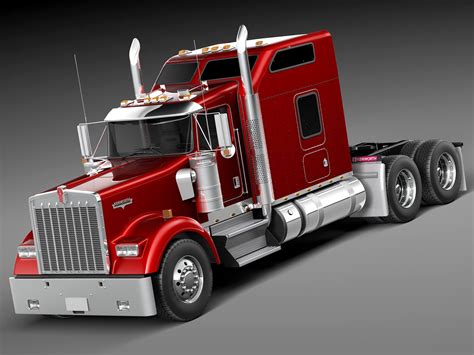 Kenworth W900 Sleeper Cab 2014 - 3D Model by SQUIR