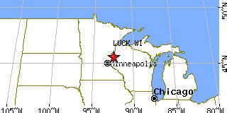 Luck, Wisconsin (WI) ~ population data, races, housing & economy