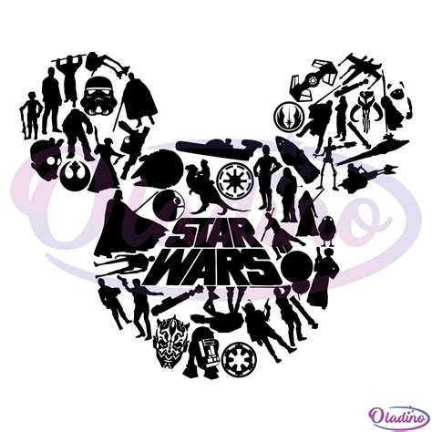 Mickey Mouse Star Wars Svg Disney Movies Svg Darth Vader Svg Baby