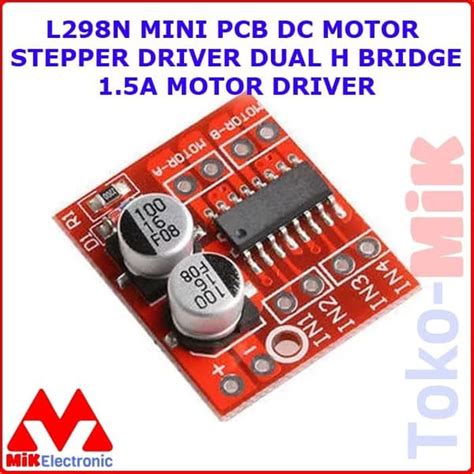 Jual L298N MINI PCB DC MOTOR/STEPPER DRIVER DUAL H BRIDGE 1.5A MOTOR ...
