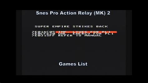 Pro Action Replay Mk Cheat Cartridge For Snes Games List Youtube