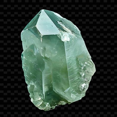 Premium Psd A Green Quartz Stone With A Diamond On It