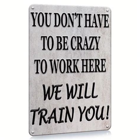 Train Crazy Add Fun Office Sarcastic Tin Sign Wall Decor Temu