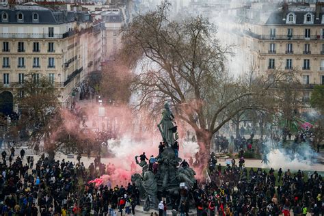 French strikes: Activists accuse police of violence as officers use tear gas and rubber bullets ...