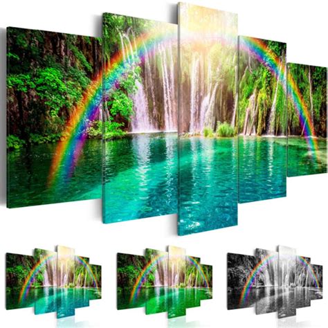 HUACAN 5pcs Set Diamond Painting 5D Landscape Waterfall Full Drill