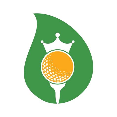 Dise O De Logotipo De Vector De Golf King Pelota De Golf Con Icono De