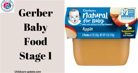 Gerber Baby Food Stage 1 - Childcare Updates