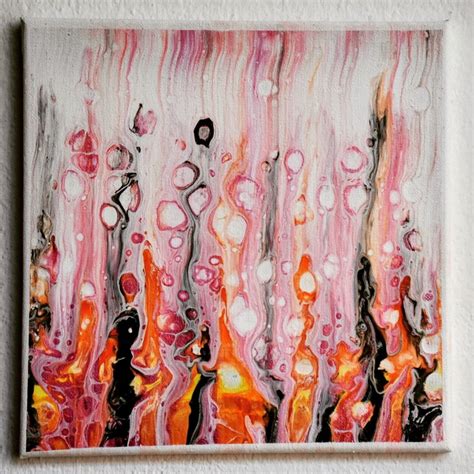 Acrylic pouring Swipe technique "fire-style" 🔥 : AcrylicPouring