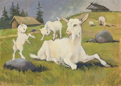 Картинка коза с козлятами для детей: «Коза с козлятами» – заказать на ...