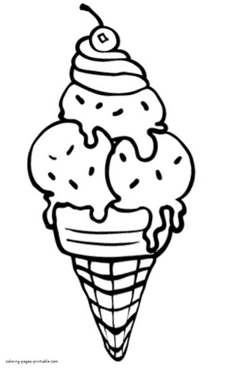 Free Printable Ice Cream Coloring Pages Delicious Ice Cream Cone 8448 ...