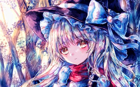 Download Wallpapers Marisa Kirisame 4k Protagonist Touhou Manga