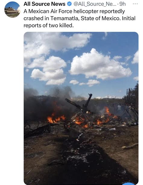 All Source News On Twitter Deleted This Tweet As It Appears The Reporting Of Helicopter Crash