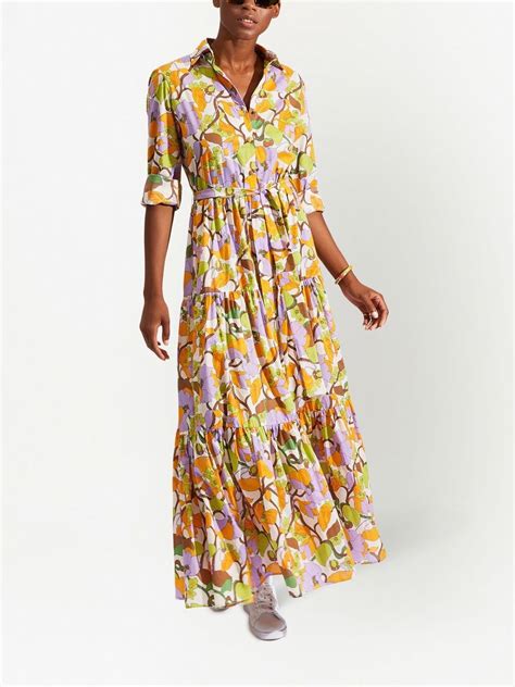 La DoubleJ Bellini Floral Print Cotton Maxi Dress Farfetch