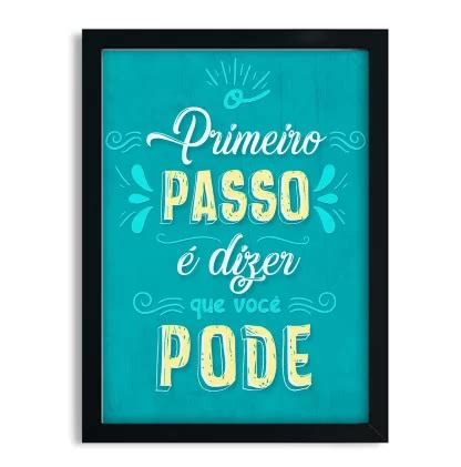 Quadro Decorativo Frase Positiva Motivação SKU 58fr Loja da Arte