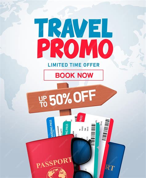 Premium Vector | Travel promo vector banner design. Travel promo offer