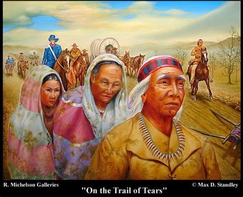 On The Trail Of Tearstrail Of Tears Oil Painting By Max D