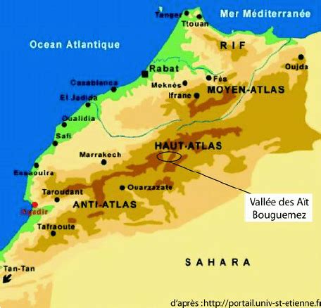 Carte Haut Atlas Marocain Carte De Latlas Marocain Kellydli