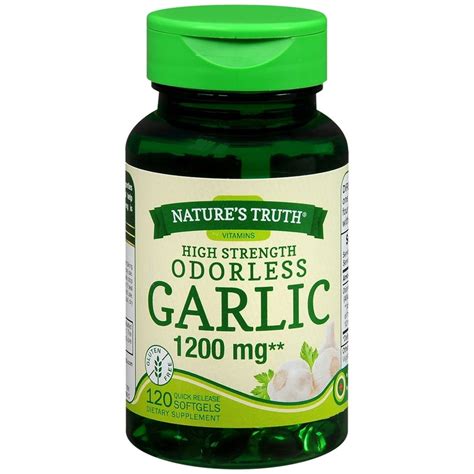 Natures Truth High Strength Odorless Garlic Mg Quick Release