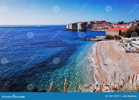 Adriatic Sea, DUBROVNIK, CROATIA Stock Image - Image of sunny, blue: 128111879