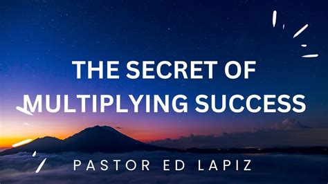 Pastor Ed Lapiz Latest Preaching 2023 The Secret Of Multiplying