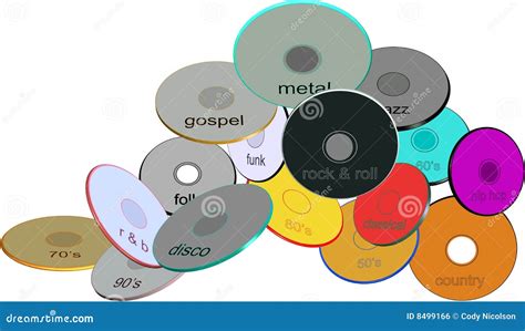 Assorted Music Genre Disks Royalty Free Stock Image - Image: 8499166