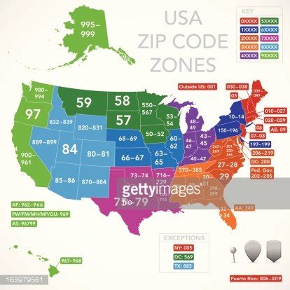 Usa Zip Code Map Stock Clipart | Royalty-Free | FreeImages