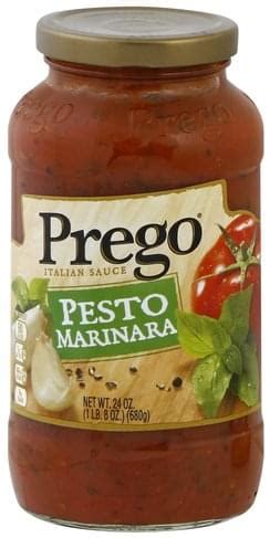 Prego Pesto Marinara Italian Sauce 24 Oz Nutrition Information Innit