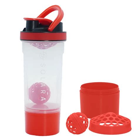 Protein Shaker Bottle With Shaker Ball And Mixing Grid 650 Ml Shaker