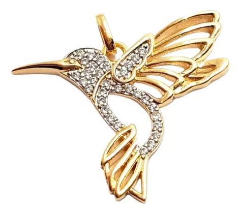 Dije Colibri Con Cristal De Oro Laminado K Mujer Bellanel