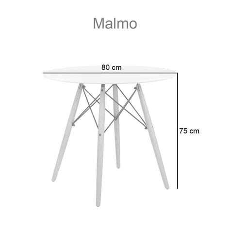 Conjunto Comedor Estilo Nórdico Mesa Redonda 4 Sillas Patas Madera