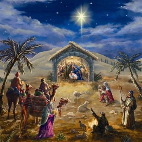 O Holy Night Jesus Christ Is Born In Bethlehem In A Manger