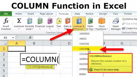 Excel Formula Column Letter Printable Templates