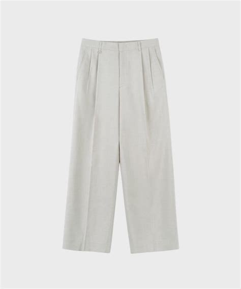 Musinsa Lieu Homme Linen Blend Wide Chin Slacks Ivory