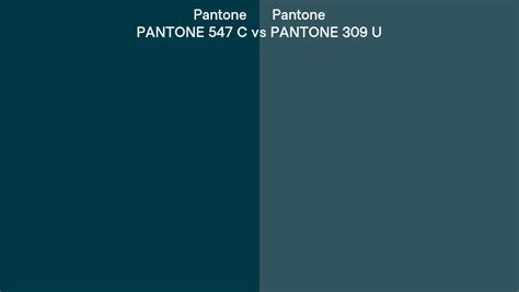 Pantone 547 C Vs Pantone 309 U Side By Side Comparison