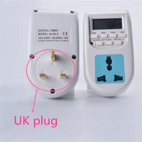 Digital Time Switch Timer With Uk Socket Weekly Programmable Electronic ...